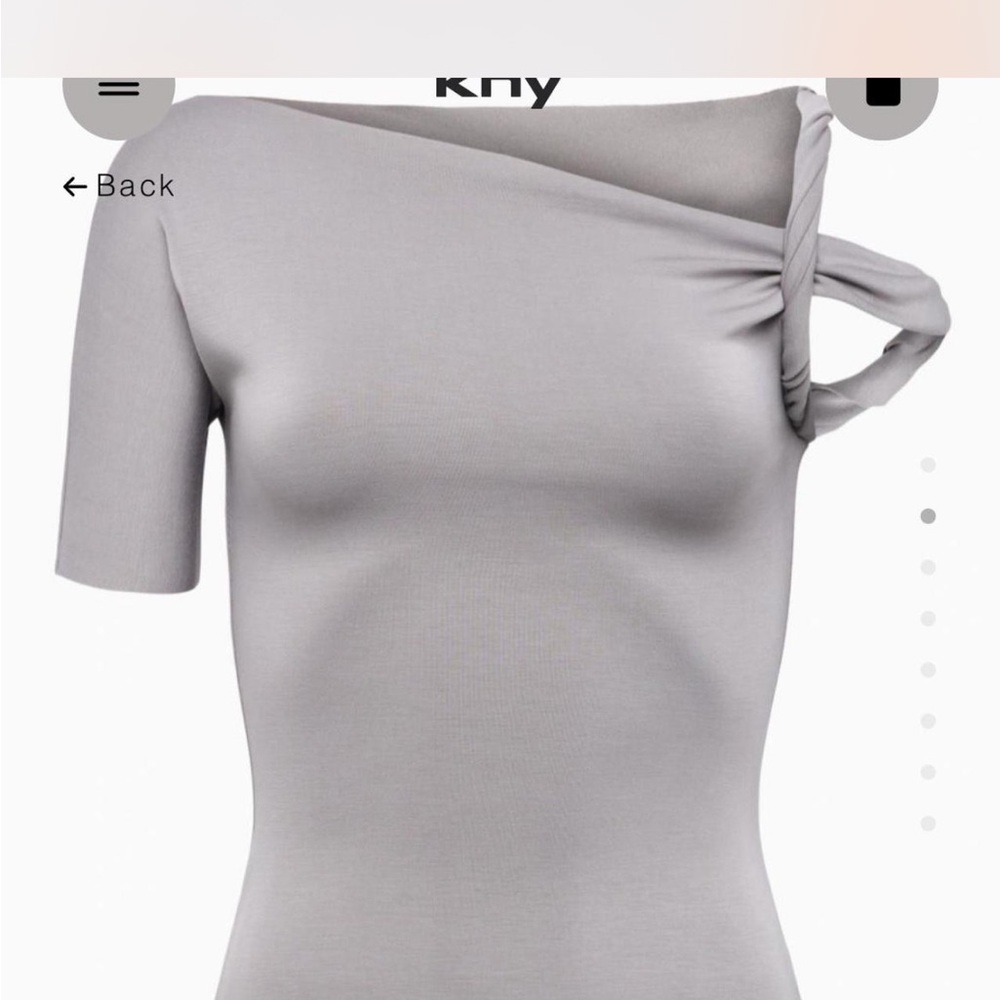 Elegant Gray Asymmetrical Women's Top